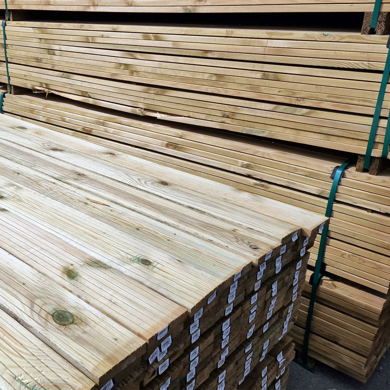 Decking Boards Natural Pine Treated 25 x 120 x 2400 2