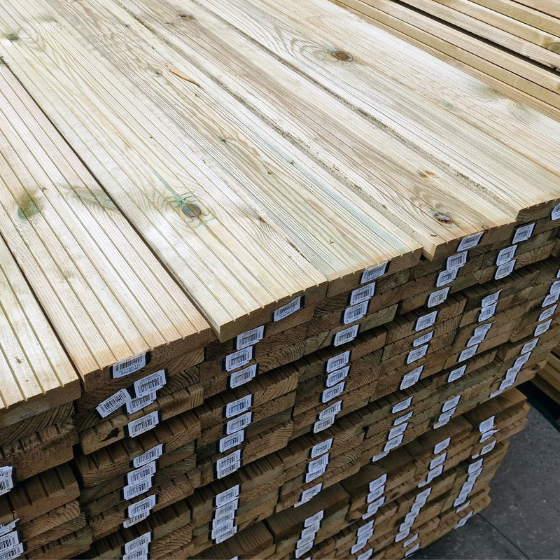 Decking Boards Natural Pine Treated 25 x 120 x 2400 3