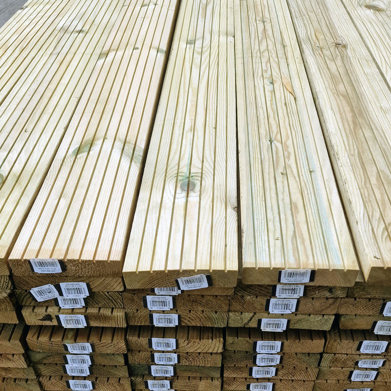 Decking Boards Natural Pine Treated 25 x 120 x 2400 4
