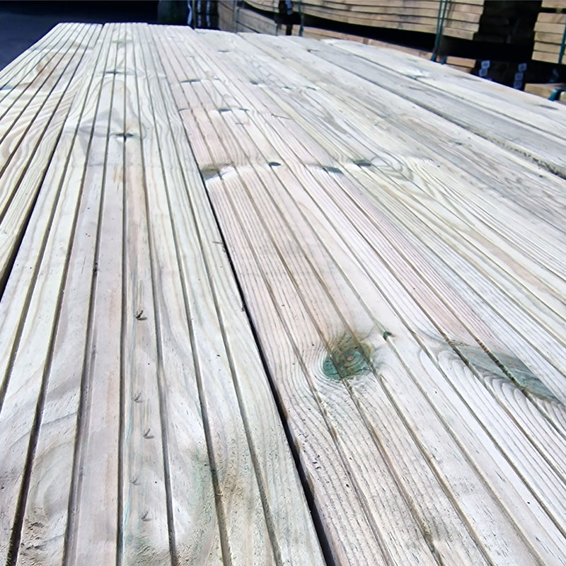 Decking Boards Natural Pine Treated 25 x 120 x 2400 5 